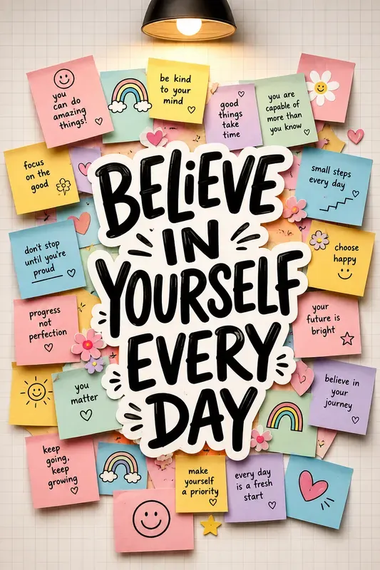 Motivational Sticky Note Posters