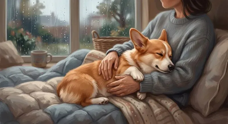 Heartwarming Pet Owner Illustrations