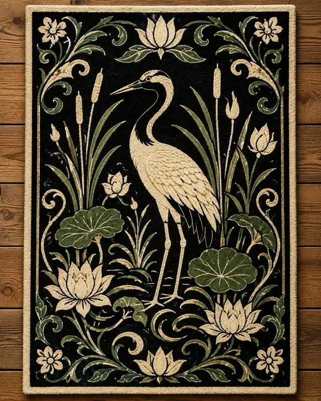Botanical Animal Rug Art