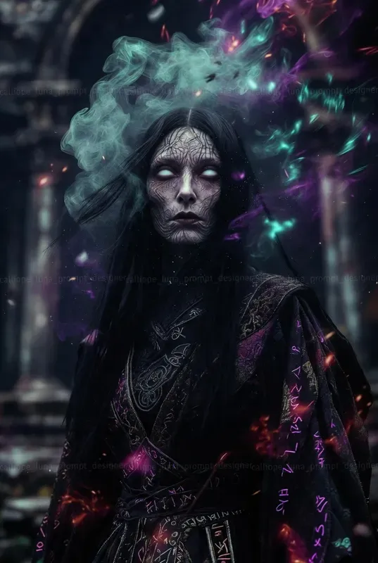 Dark Fantasy Warlock Witch Portraits