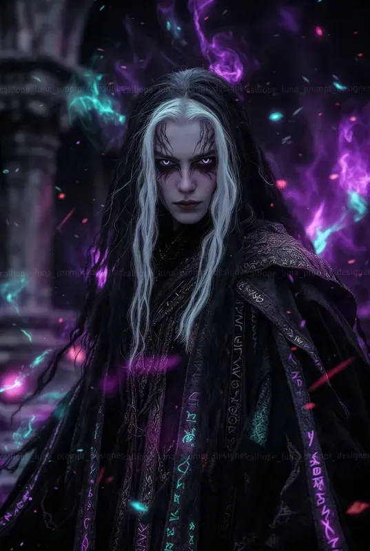 Dark Fantasy Warlock Witch Portraits