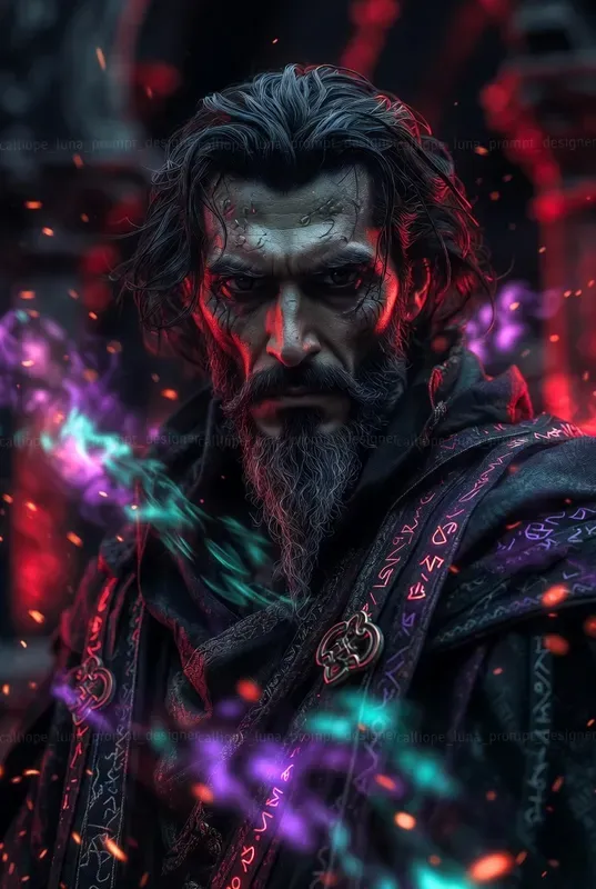 Dark Fantasy Warlock Witch Portraits