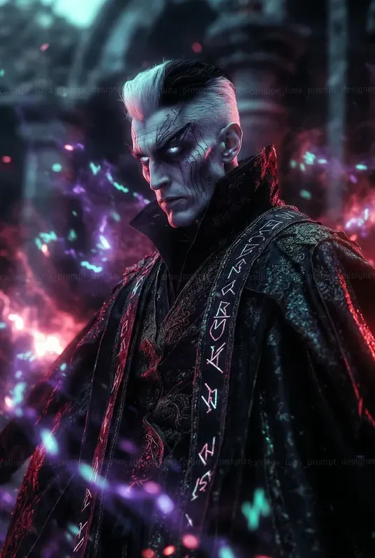 Dark Fantasy Warlock Witch Portraits