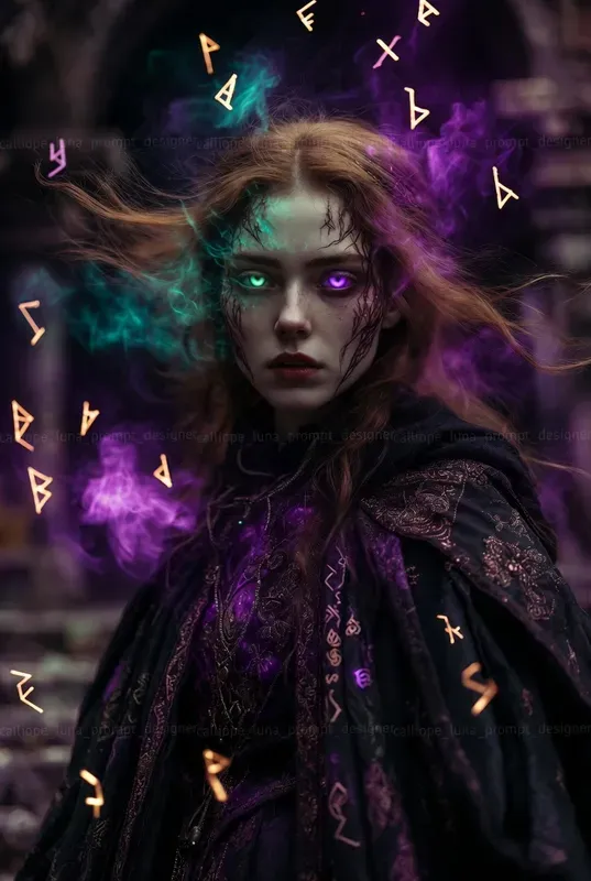Dark Fantasy Warlock Witch Portraits
