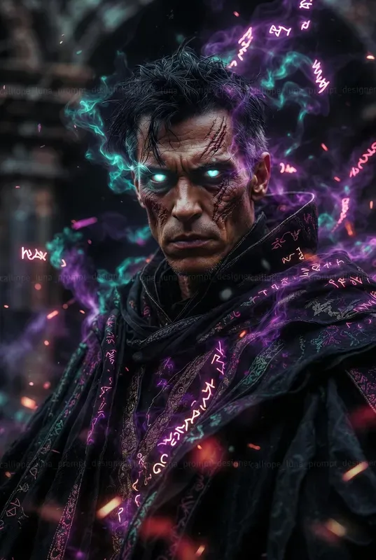 Dark Fantasy Warlock Witch Portraits