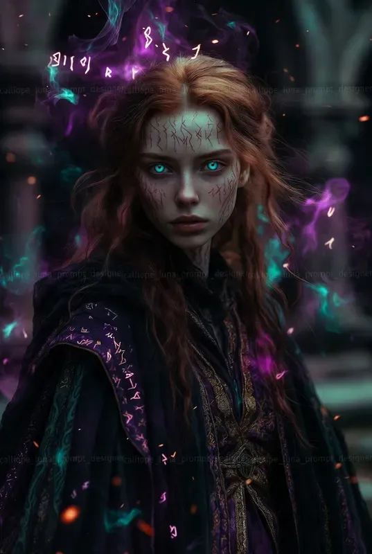 Dark Fantasy Warlock Witch Portraits