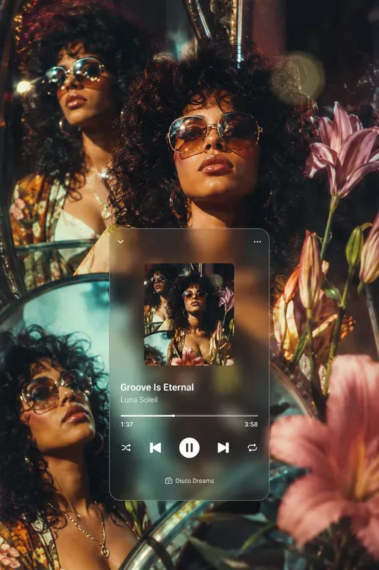 Vintage Music Player Collages