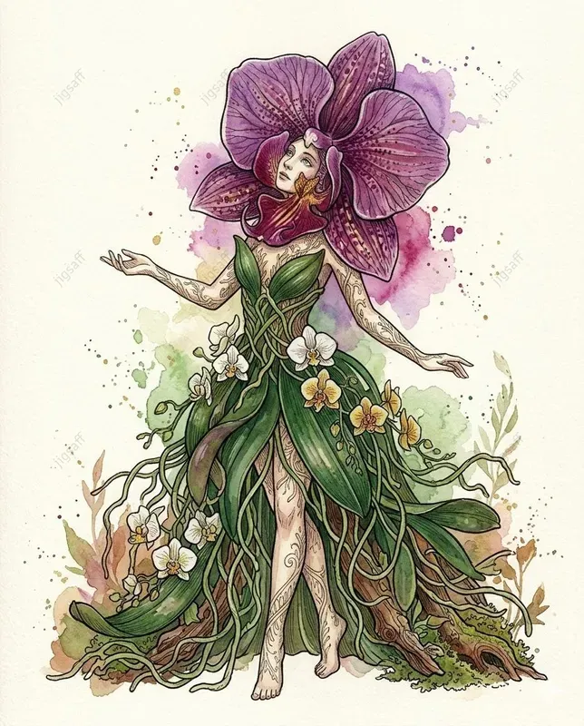 Watercolor Flower Spirits Art Generator