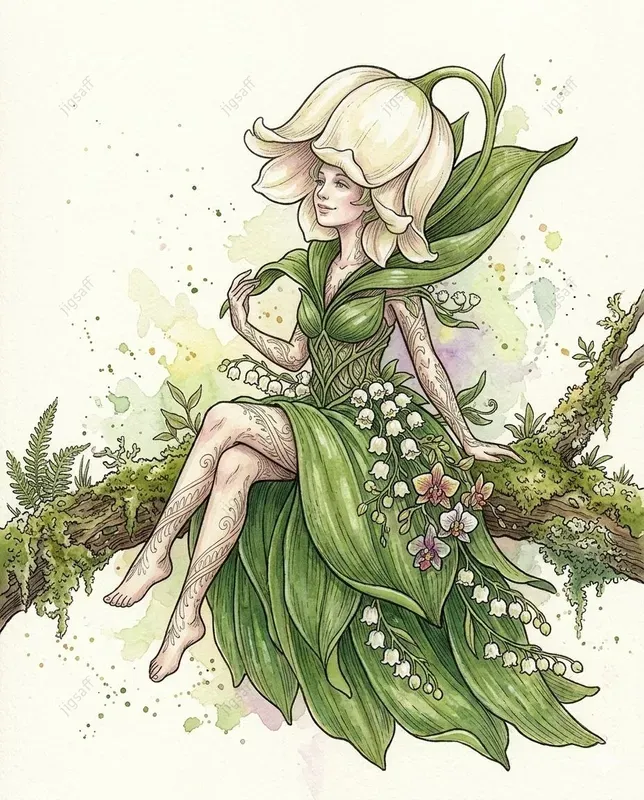 Watercolor Flower Spirits Art Generator