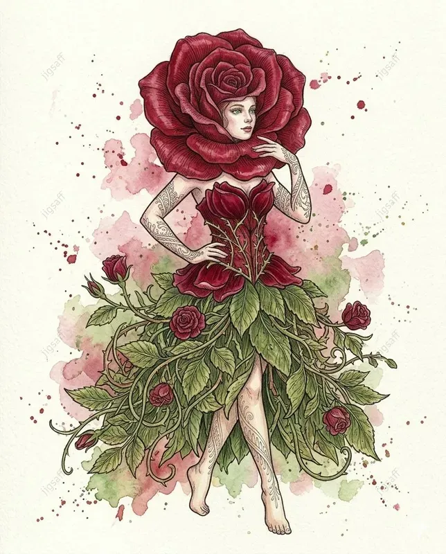 Watercolor Flower Spirits Art Generator