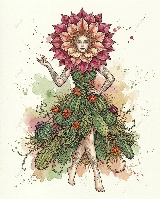 Watercolor Flower Spirits Art Generator