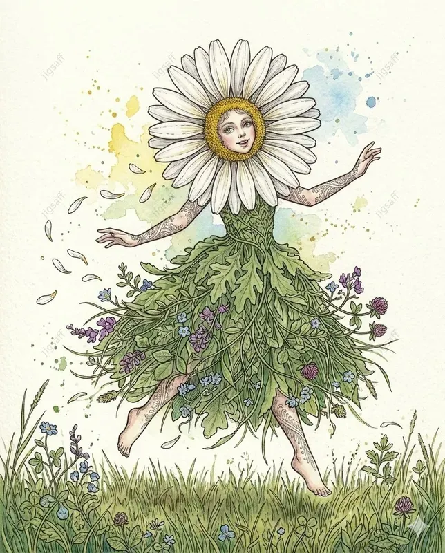 Watercolor Flower Spirits Art Generator