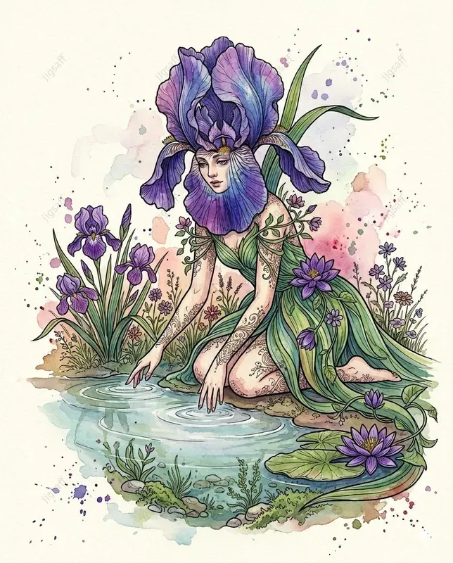 Watercolor Flower Spirits Art Generator