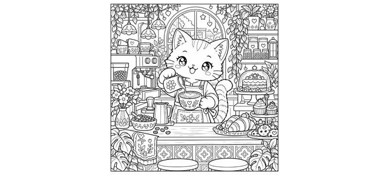 Kawaii Coloring Book Pages For Any Theme