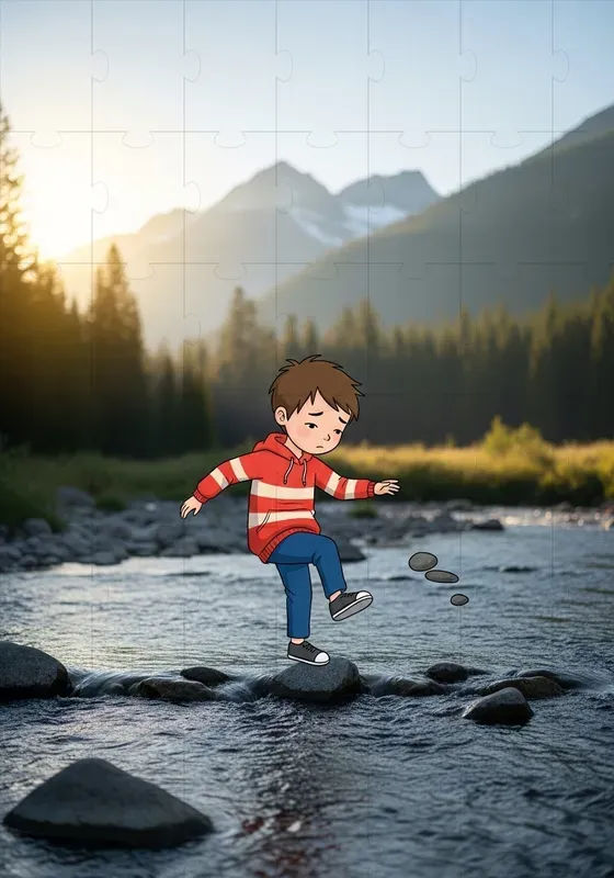 Illustrated Child Cinematic Scenes