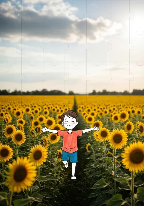 Illustrated Child Cinematic Scenes