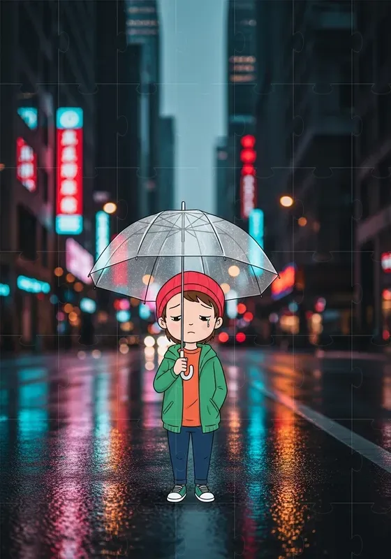 Illustrated Child Cinematic Scenes