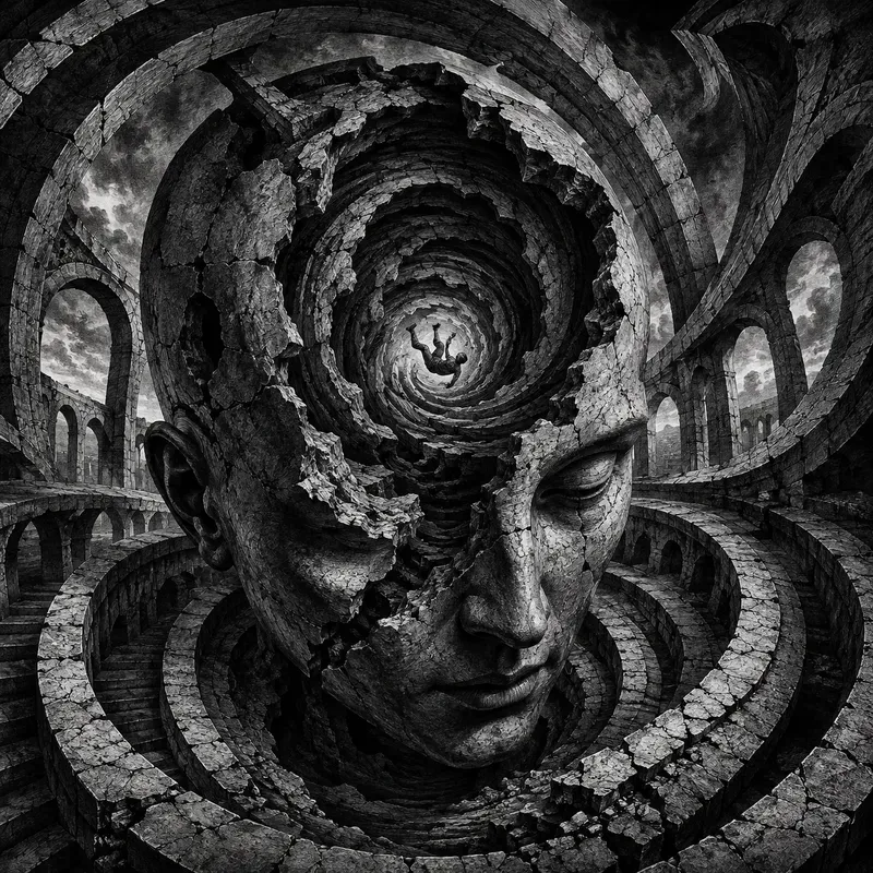 Surreal Monochrome Optical Illusions