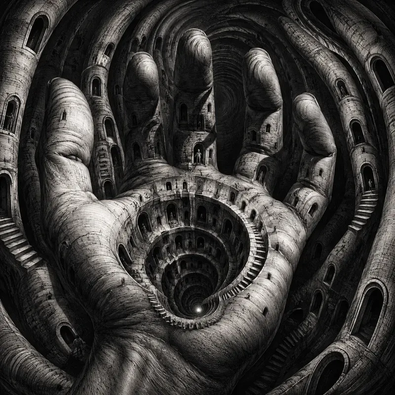 Surreal Monochrome Optical Illusions