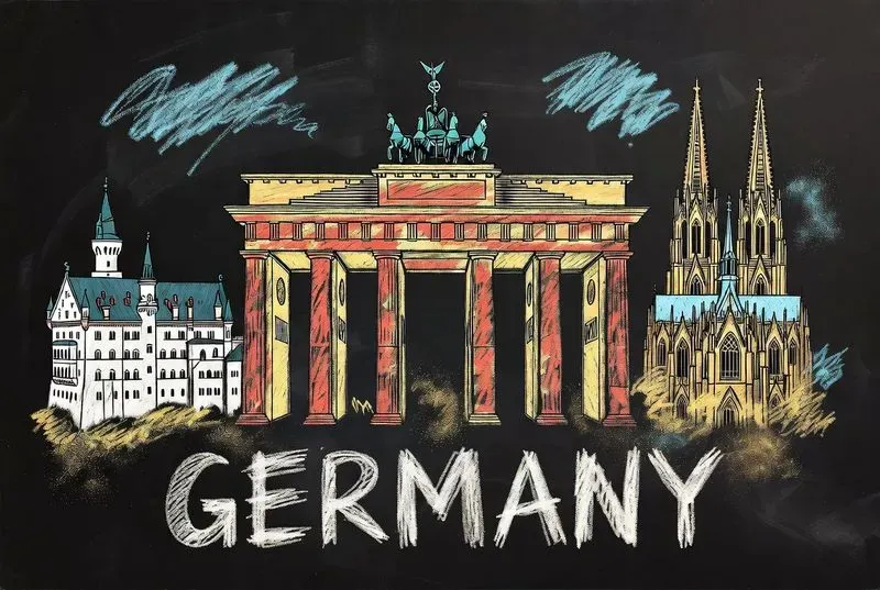 Chalkboard City Landmark Posters