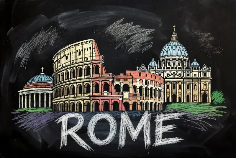 Chalkboard City Landmark Posters