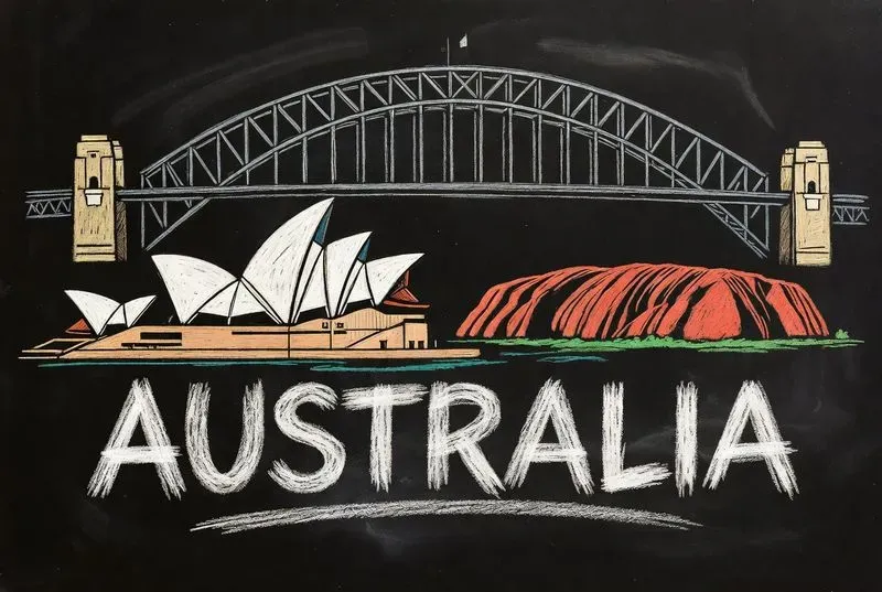 Chalkboard City Landmark Posters