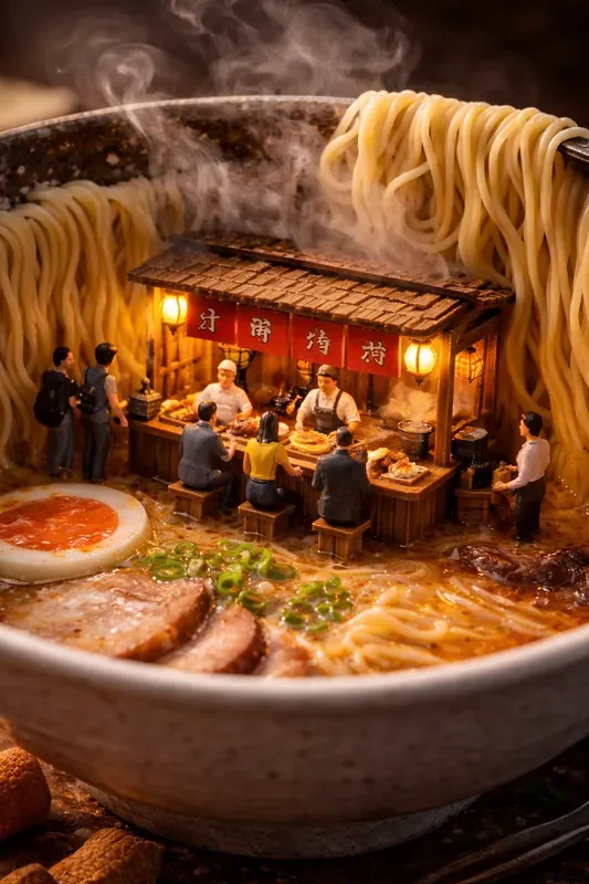 Miniature Food World Macros