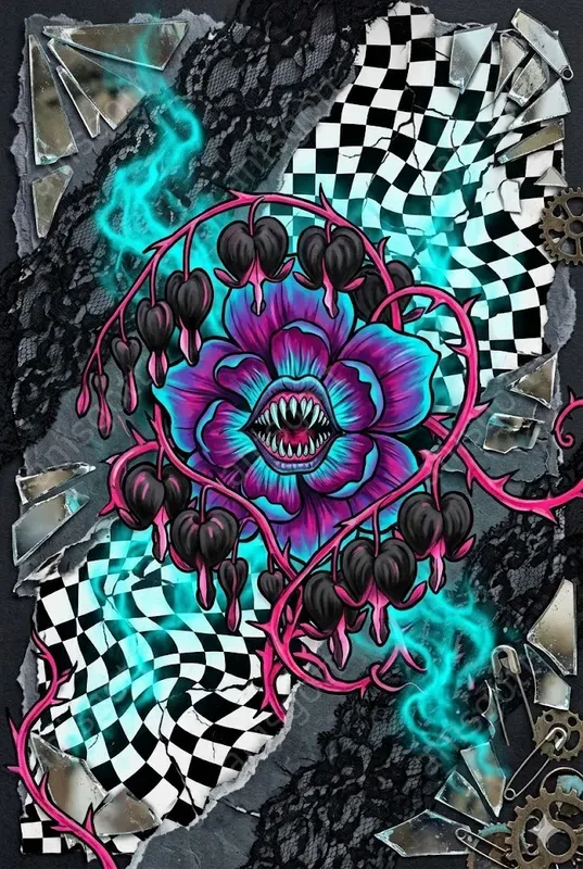 Surreal Dark Alice Junk Journal Pages