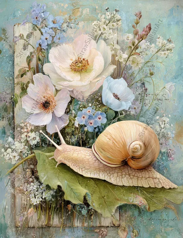 Dreamy Rainy Day Junk Journal Wall Art