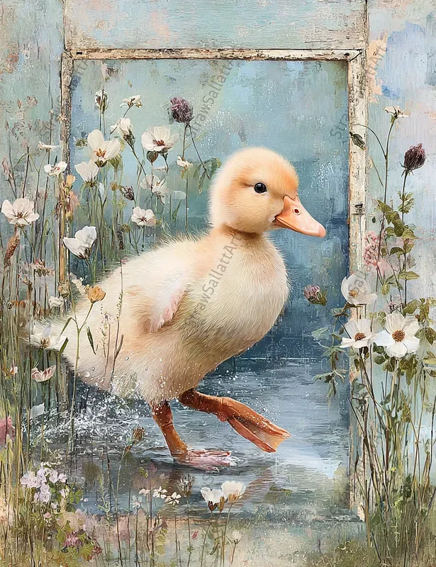 Dreamy Rainy Day Junk Journal Wall Art