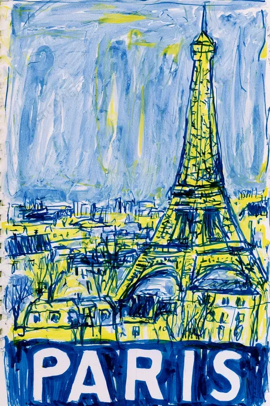 Expressive Handdrawn Travel Posters