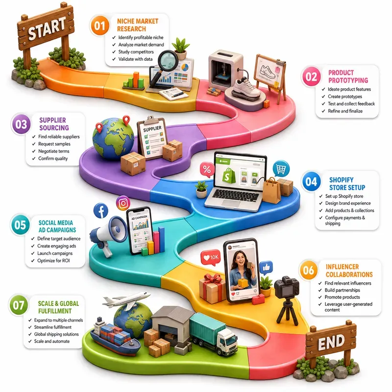 3D Isometric Roadmap Infographics