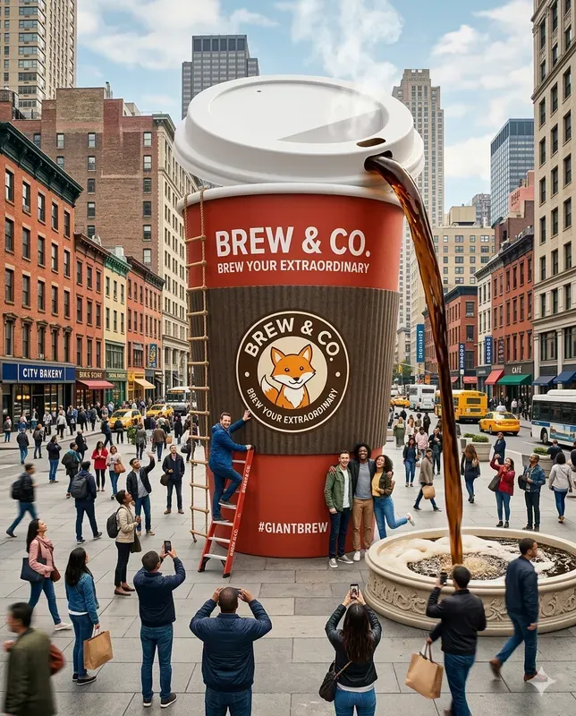 Giant Product Viral Marketing Visuals