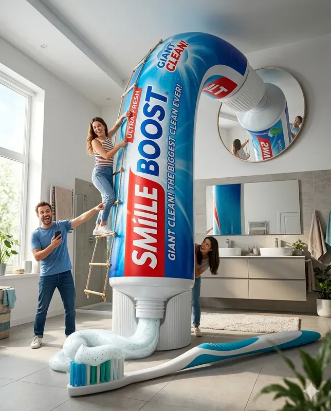 Giant Product Viral Marketing Visuals