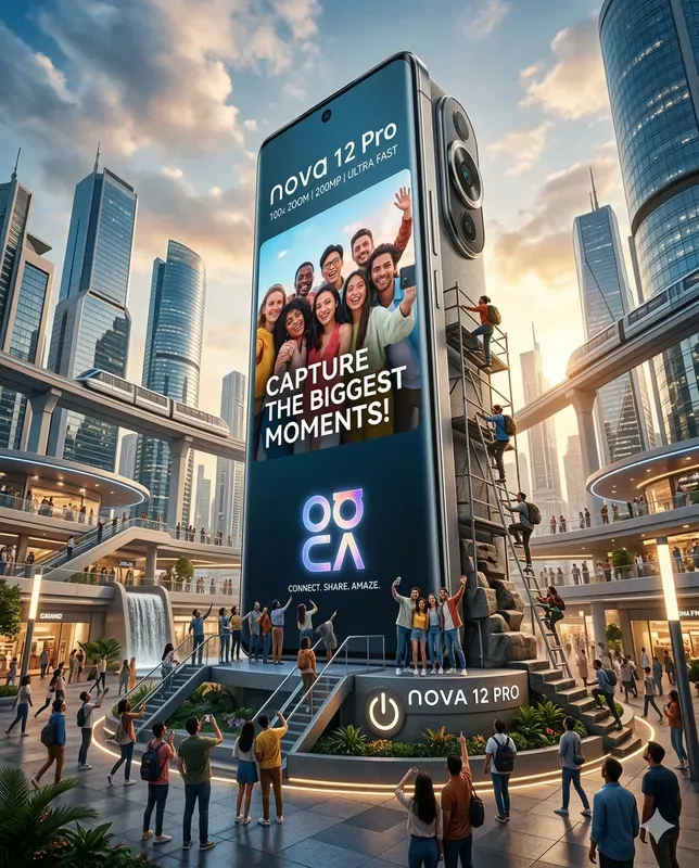 Giant Product Viral Marketing Visuals
