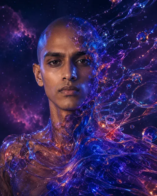 Poured Into Existence Liquid Portraits