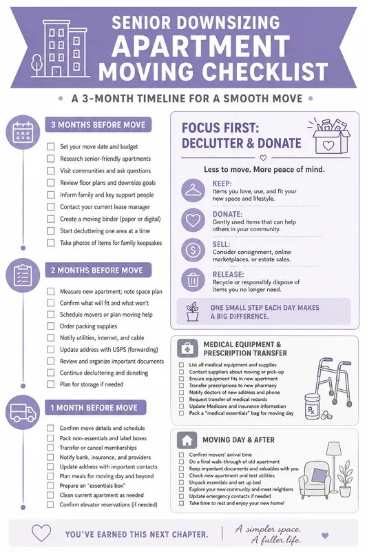 Apartment Moving Checklist Printables