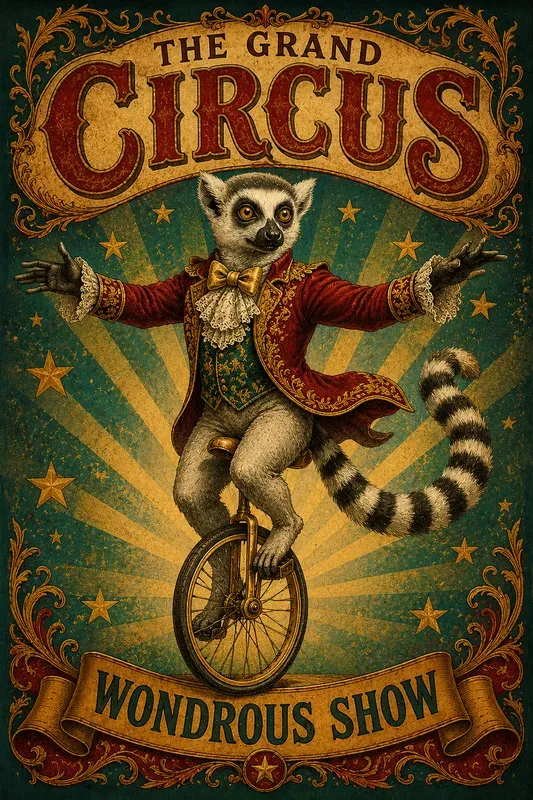 Whimsical Circus Nursery Poster Art