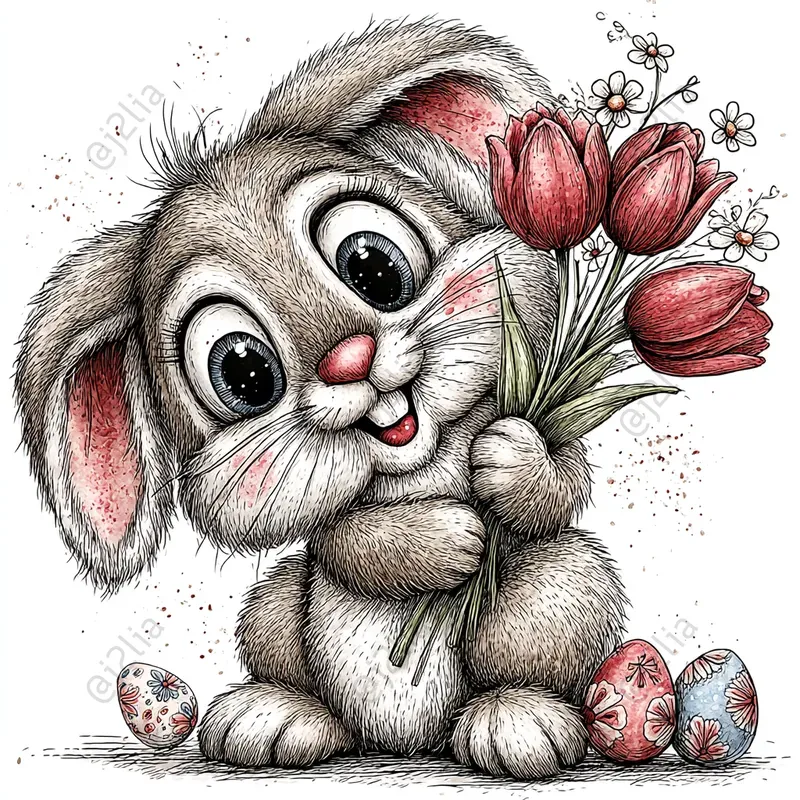 Easter Animal Watercolor Clipart Packs