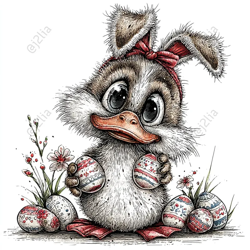 Easter Animal Watercolor Clipart Packs