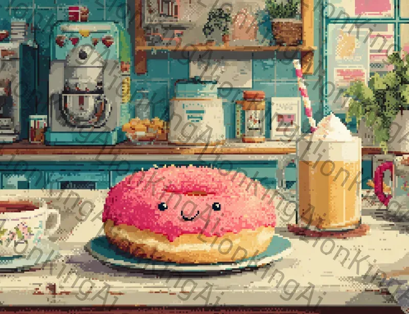 Retro Diner Pixel Art Scenes
