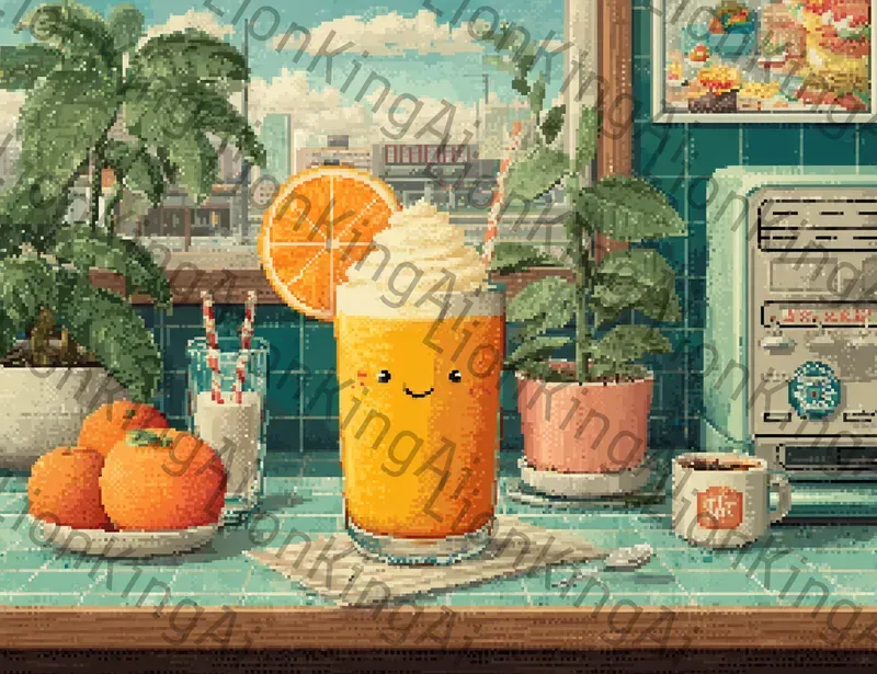 Retro Diner Pixel Art Scenes