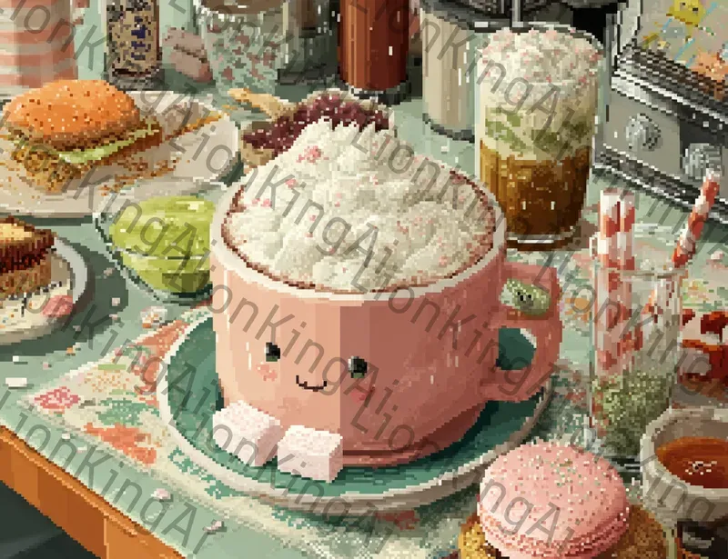 Retro Diner Pixel Art Scenes