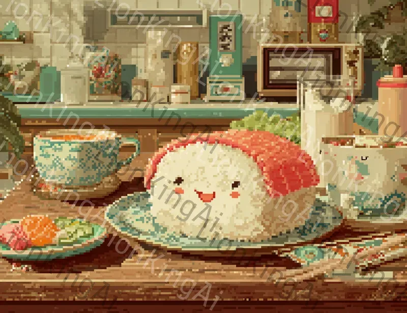 Retro Diner Pixel Art Scenes