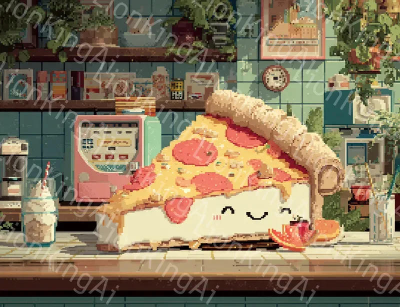 Retro Diner Pixel Art Scenes