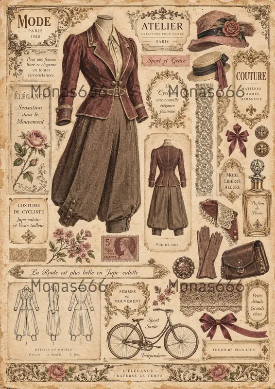 Vintage Couture Junk Journal Ephemera