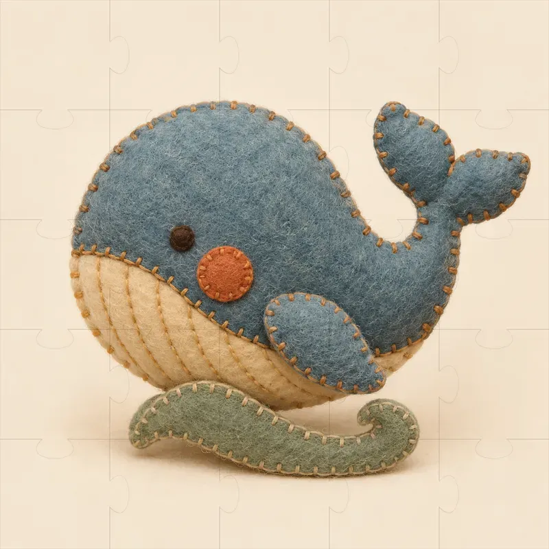 Soft Vintage Felt Toy Icons