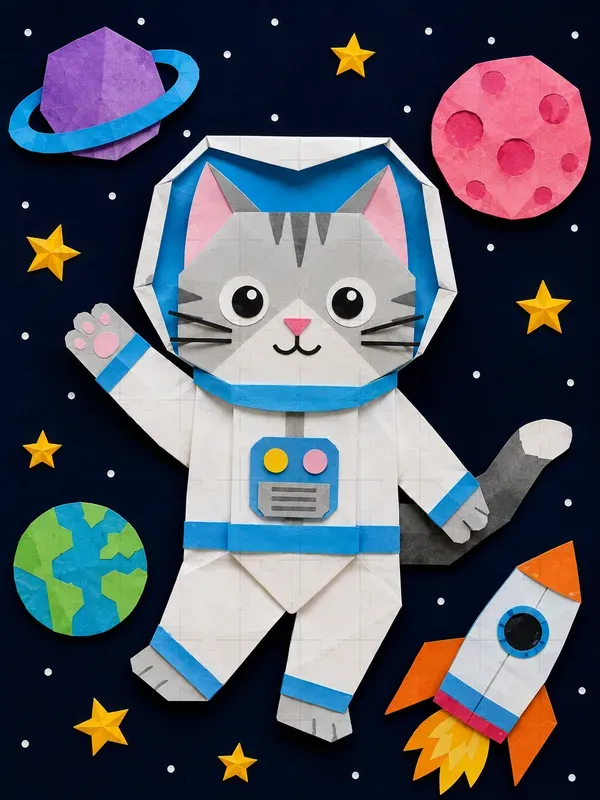 Space Kids Paper Crafts