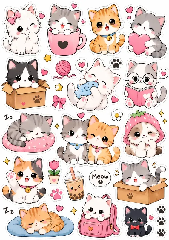 Cute Animal Sticker Sheet Creators