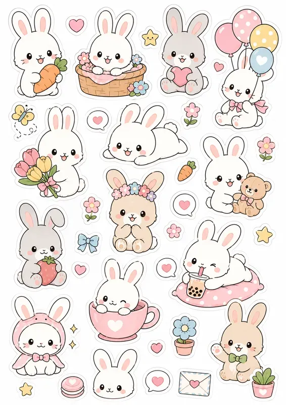 Cute Animal Sticker Sheet Creators